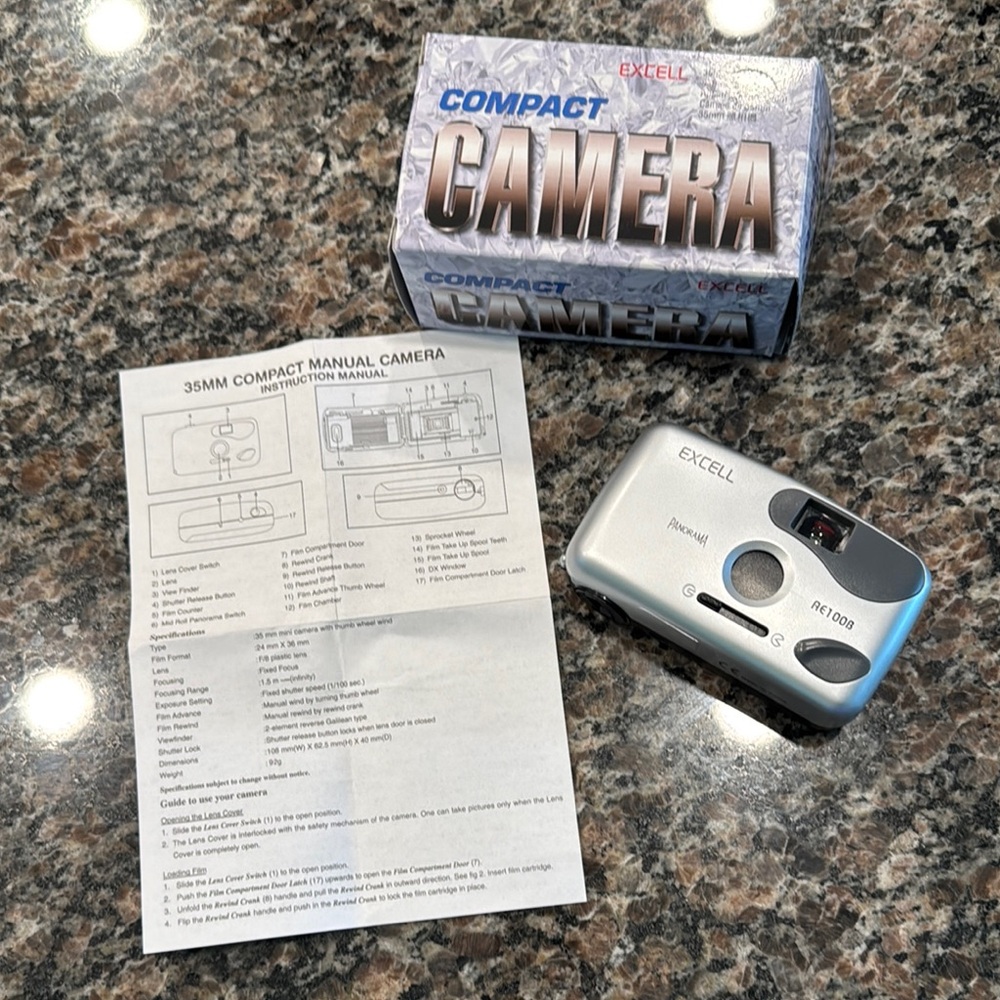 35mm Excell Silver Compact Camera